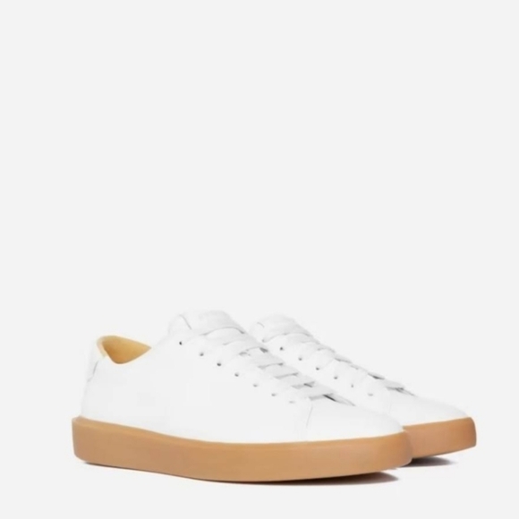 🌸Everlane  | ReLeather White Lace‎ Sneakers size 8.5 Mens, 10.5 Womens - Picture 2 of 9